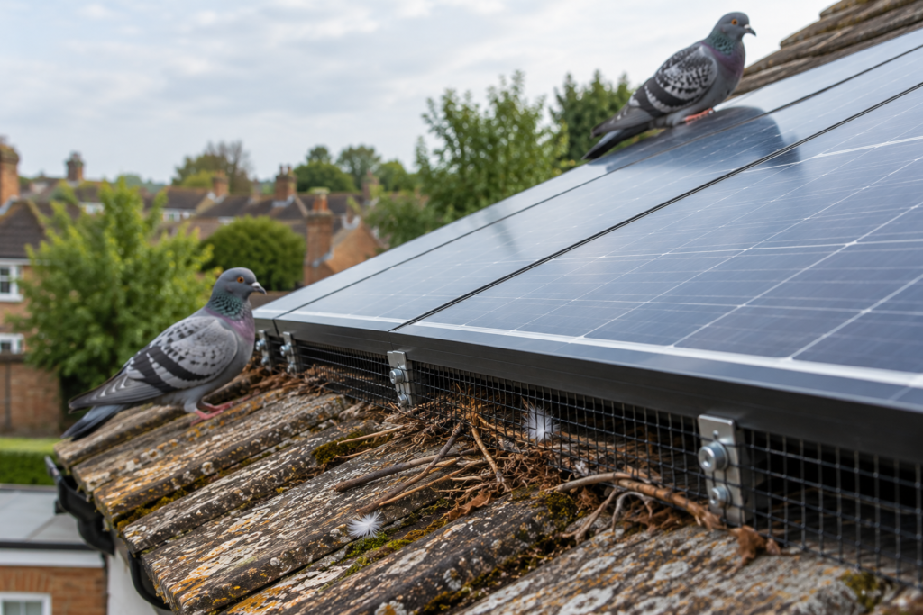 birds nesting beneath them can turn the space below into a quiet problem